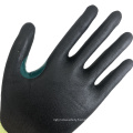 NMSAFETY color reinforcement design A5 cut resistant gloves level 5 foam nitrile cheap work gloves